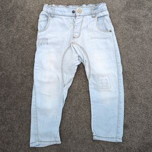 Zara Baby patchwork blue jeans for baby boys size 18-24 months